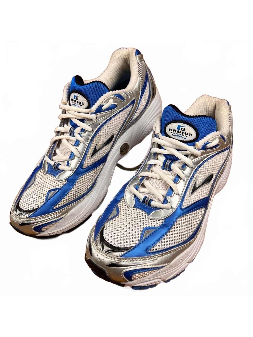 Brooks Radius Cushion Running Shoes - Men's Size 9.5 D White and Blue